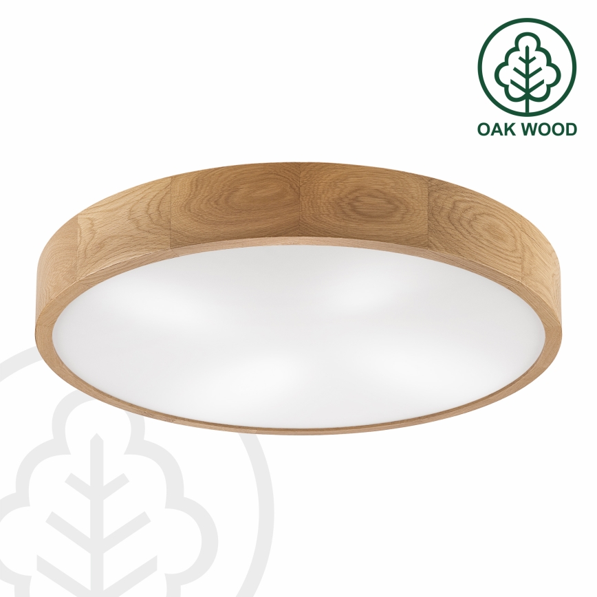 Brilagi - LED Ceiling Light CARVALHO 4xE27/60W/230V Oak Ø 57.5 cm