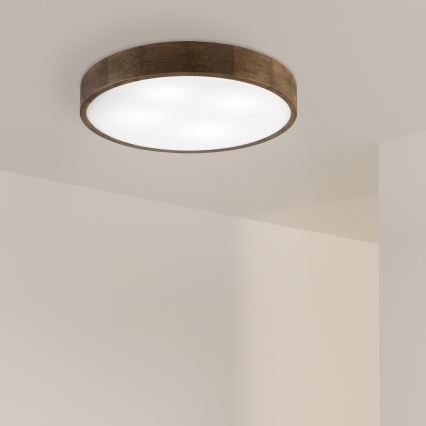 Brilagi - LED Ceiling Light CARVALHO 4xE27/60W/230V walnut ø 57.5 cm