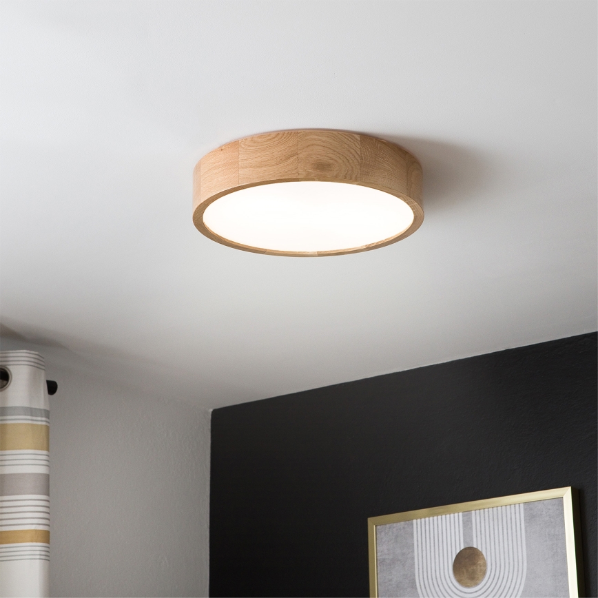 Brilagi - LED Ceiling Light CARVALHO LED/36W/230V, Oak, Ø 37.5 cm