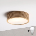 BRILAGI - LED Ceiling Light CARVALHO MODERN 1x E27/60W/230V, Ø 27.5 cm, Oak