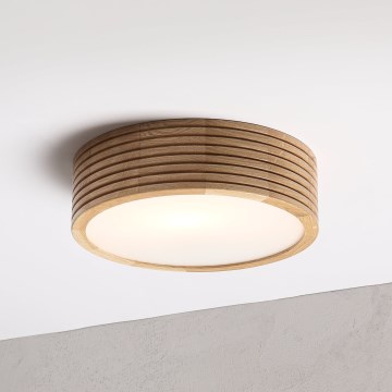Brilagi - LED Ceiling Light CARVALHO MODERN 1xE27/60W/230V Ø 27.5 cm Oak
