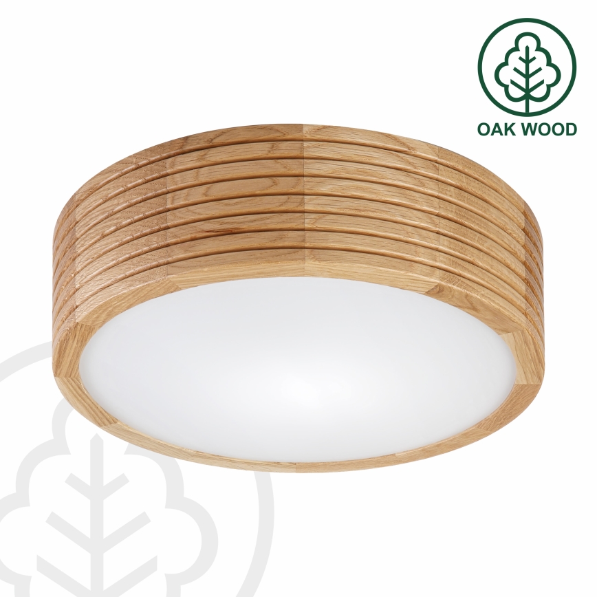 Brilagi - LED Ceiling Light CARVALHO MODERN 1xE27/60W/230V Ø 27.5 cm Oak