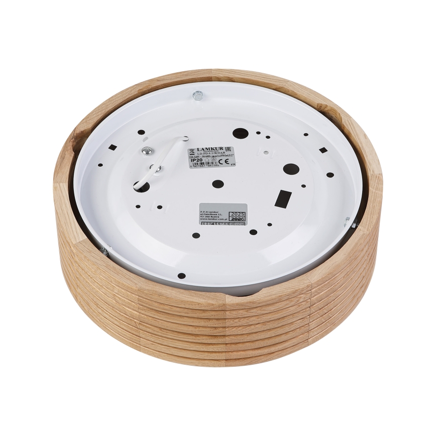 Brilagi - LED Ceiling Light CARVALHO MODERN 1xE27/60W/230V Ø 27.5 cm Oak