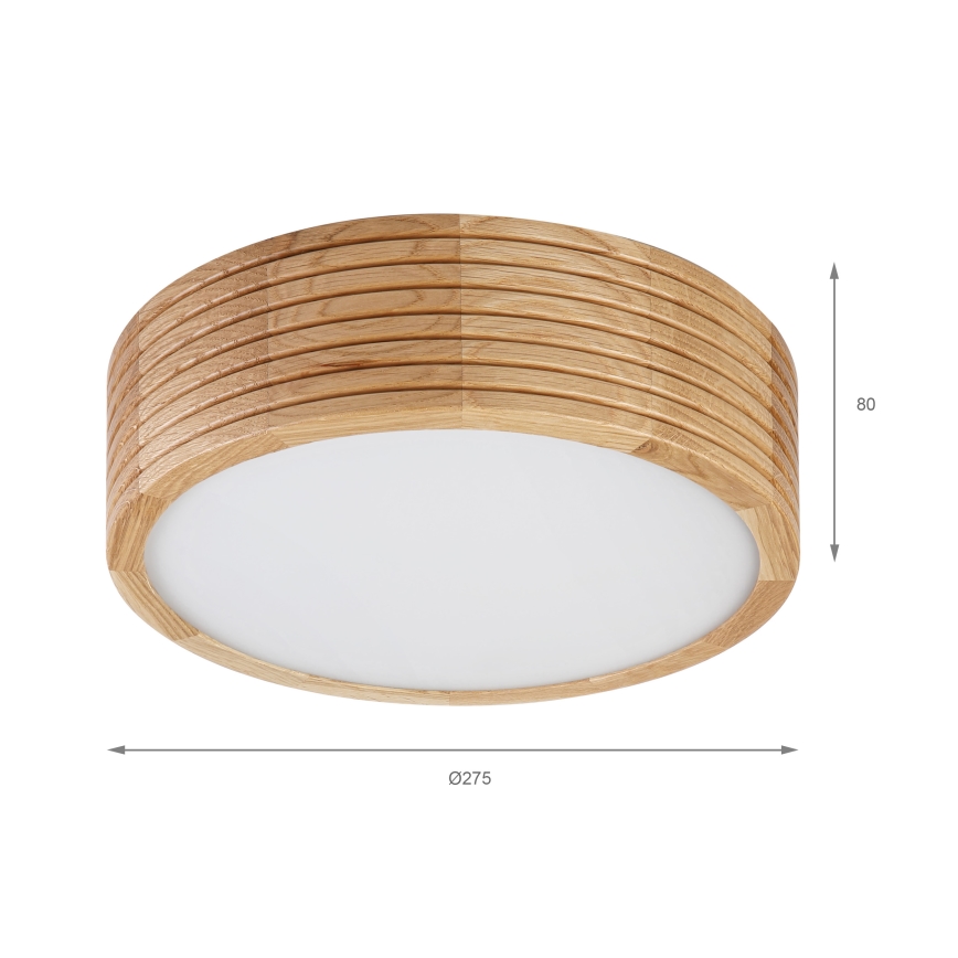 Brilagi - LED Ceiling Light CARVALHO MODERN 1xE27/60W/230V Ø 27.5 cm Oak