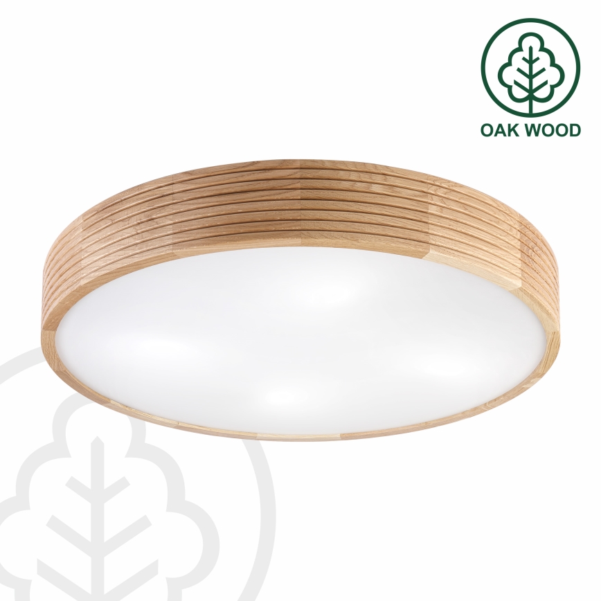 Brilagi - LED Ceiling Light CARVALHO MODERN 4xE27/60W/230V Oak, Ø 57.5 cm