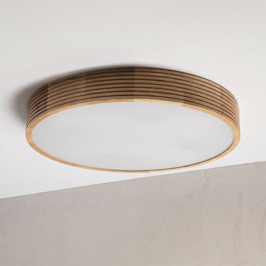 Brilagi - LED Ceiling Light CARVALHO MODERN 4xE27/60W/230V Oak, Ø 57.5 cm