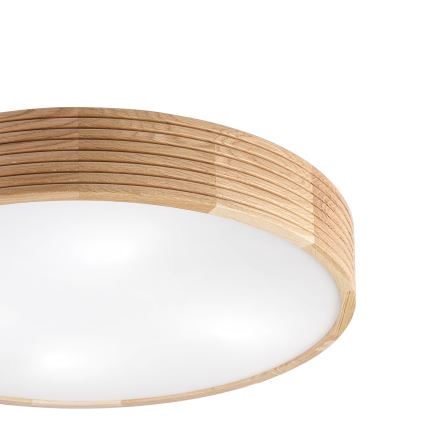 Brilagi - LED Ceiling Light CARVALHO MODERN 4xE27/60W/230V Oak, Ø 57.5 cm