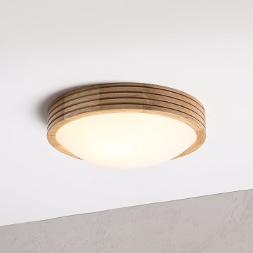 Brilagi - LED Ceiling Light CARVALHO MODERN SLIM 1xE27/60W/230V Ø 27.5 cm oak