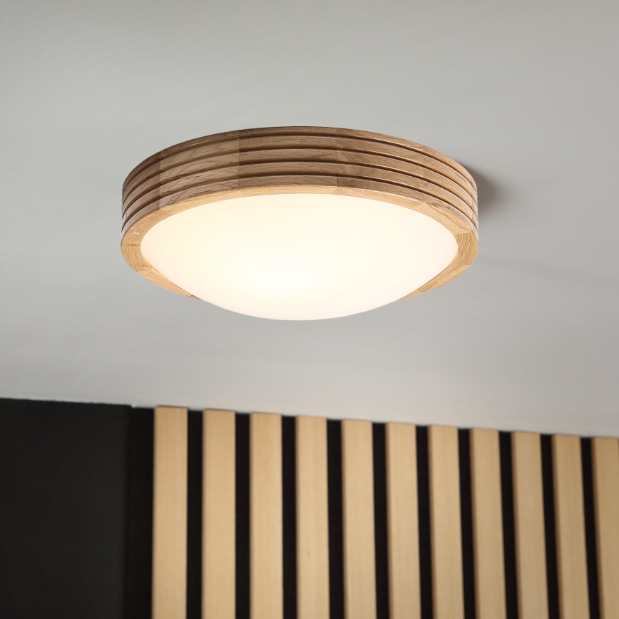 Brilagi - LED Ceiling Light CARVALHO MODERN SLIM 1xE27/60W/230V Ø 27.5 cm oak