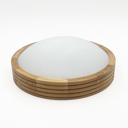 Brilagi - LED Ceiling Light CARVALHO MODERN SLIM 1xE27/60W/230V Ø 27.5 cm oak