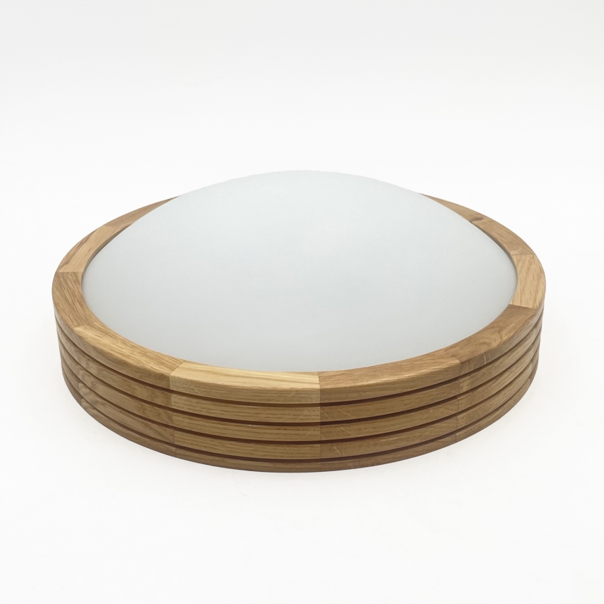 Brilagi - LED Ceiling Light CARVALHO MODERN SLIM 1xE27/60W/230V Ø 27.5 cm oak