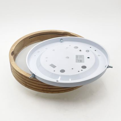 Brilagi - LED Ceiling Light CARVALHO MODERN SLIM 1xE27/60W/230V Ø 27.5 cm oak