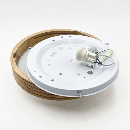 Brilagi - LED Ceiling Light CARVALHO MODERN SLIM 1xE27/60W/230V Ø 27.5 cm oak