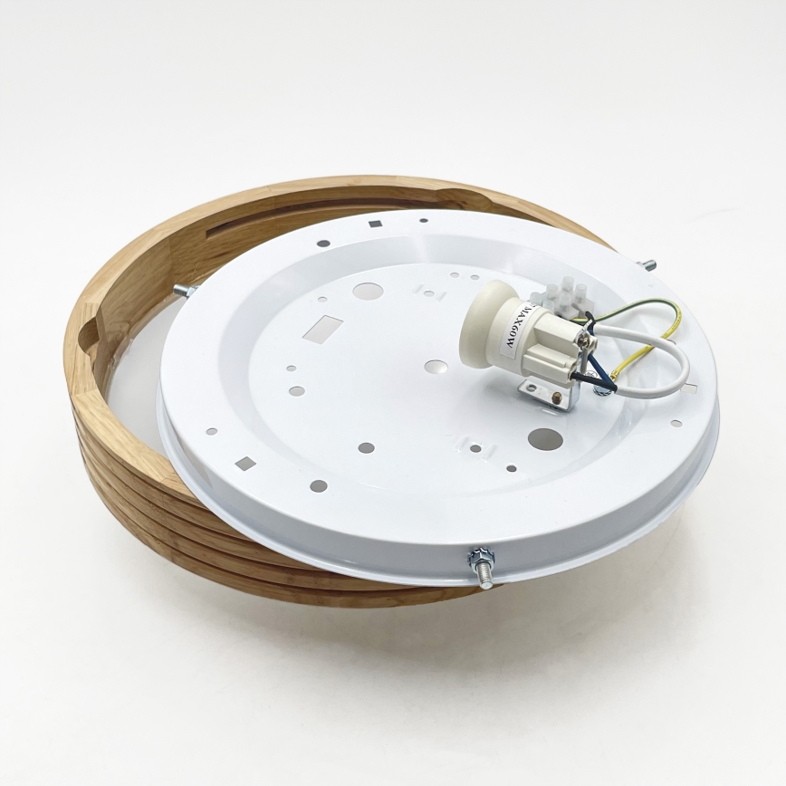 Brilagi - LED Ceiling Light CARVALHO MODERN SLIM 1xE27/60W/230V Ø 27.5 cm oak