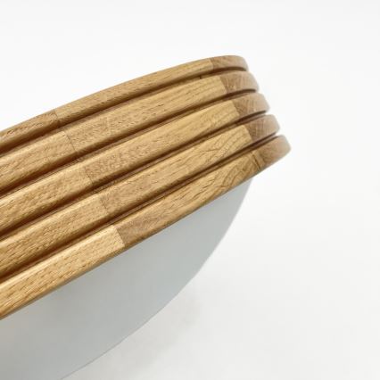 Brilagi - LED Ceiling Light CARVALHO MODERN SLIM 1xE27/60W/230V Ø 27.5 cm oak