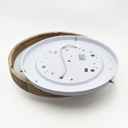 Brilagi - LED Ceiling Light CARVALHO MODERN SLIM 2xE27/60W/230V Ø 37.5 cm Oak