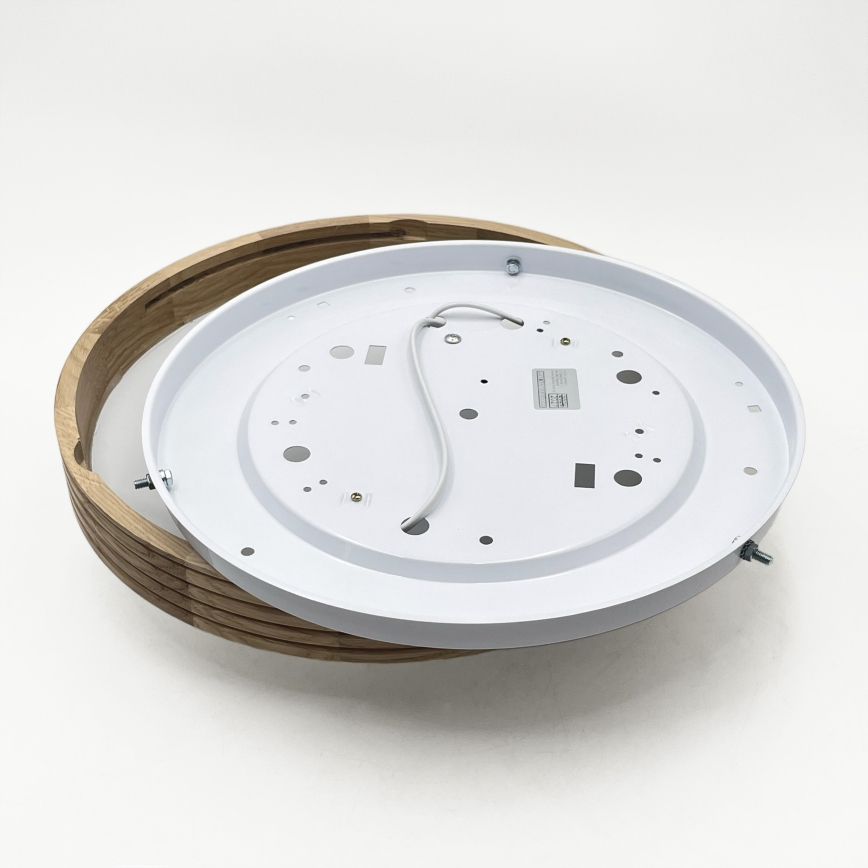 Brilagi - LED Ceiling Light CARVALHO MODERN SLIM 2xE27/60W/230V Ø 37.5 cm Oak