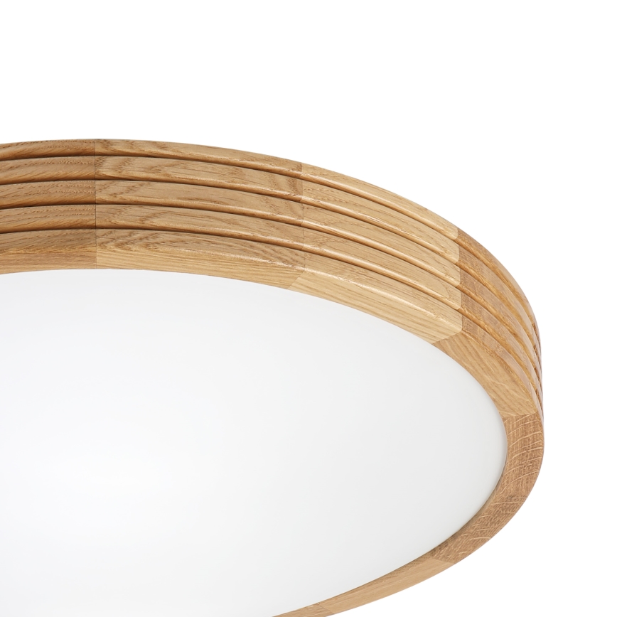 Brilagi - LED Ceiling Light CARVALHO MODERN SLIM 2xE27/60W/230V Ø 37.5 cm Oak