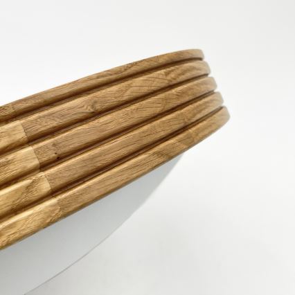 Brilagi - LED Ceiling Light CARVALHO MODERN SLIM 2xE27/60W/230V Ø 37.5 cm Oak