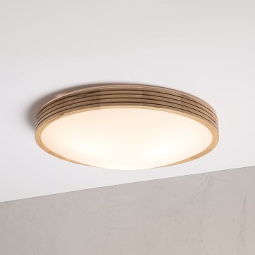 Brilagi - LED Ceiling Light CARVALHO MODERN SLIM 3xE27/60W/230V Ø 47.5 cm Oak