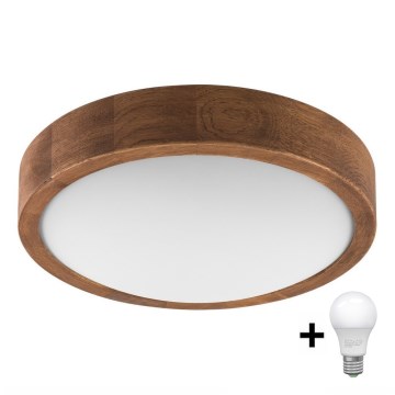Brilagi - LED Ceiling light CARVALHO SLIM 1xE27/60W/230V oak cherry d. 27 cm