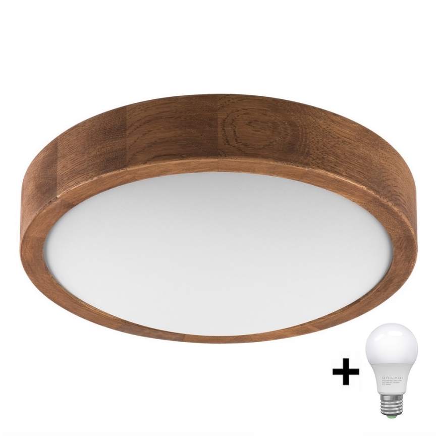 Brilagi - LED Ceiling light CARVALHO SLIM 1xE27/60W/230V oak cherry d. 27 cm