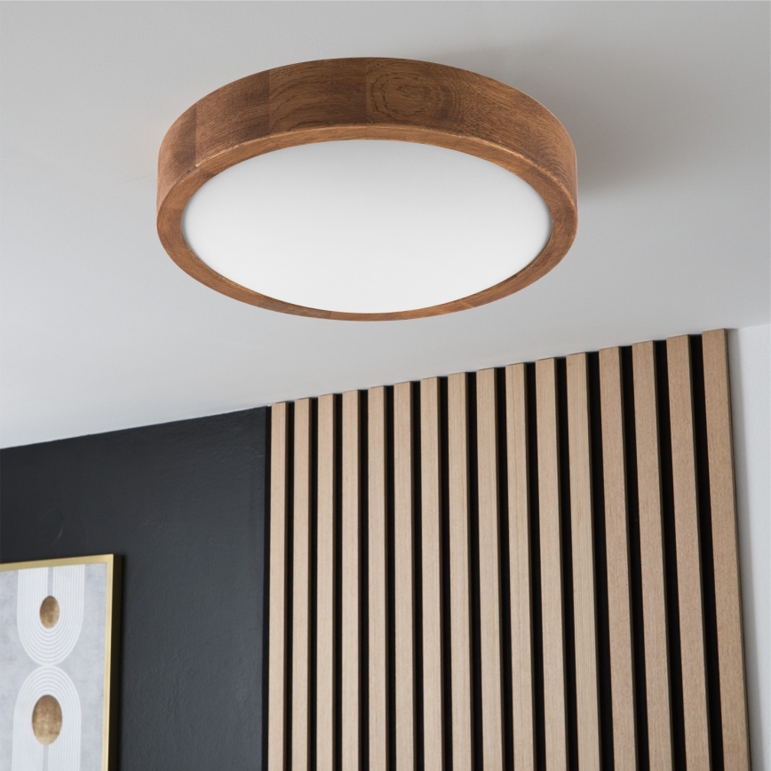 Brilagi - LED Ceiling light CARVALHO SLIM 1xE27/60W/230V oak cherry d. 27 cm