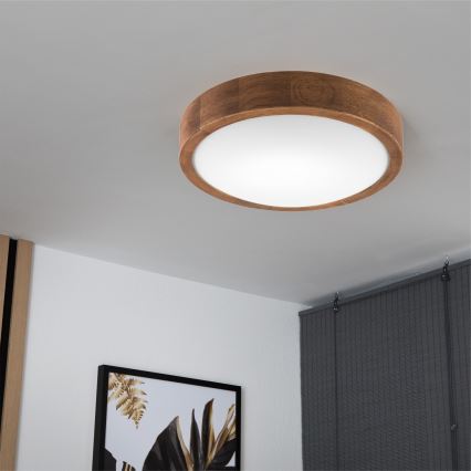 Brilagi - LED Ceiling light CARVALHO SLIM 1xE27/60W/230V oak cherry d. 27 cm