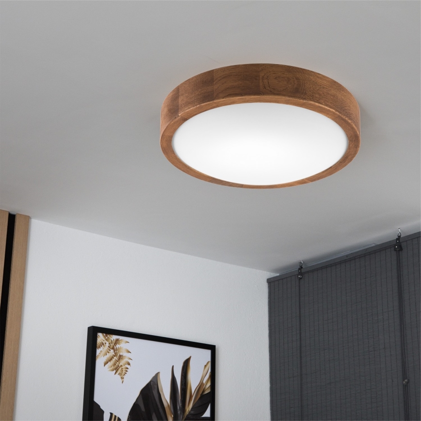 Brilagi - LED Ceiling light CARVALHO SLIM 1xE27/60W/230V oak cherry d. 27 cm