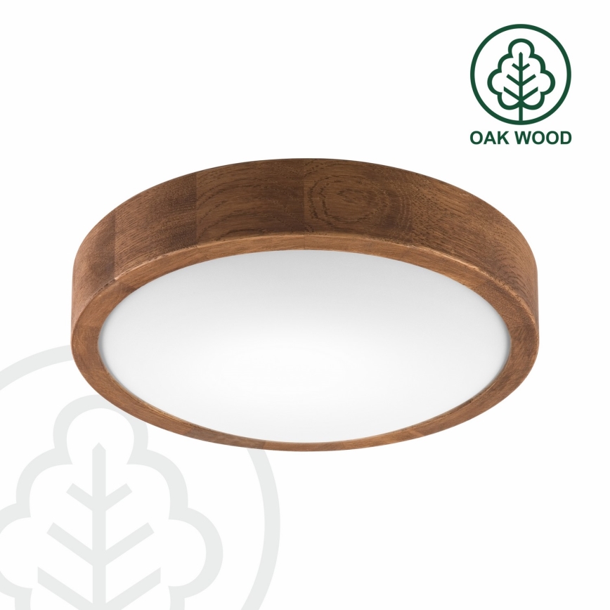 Brilagi - LED Ceiling light CARVALHO SLIM 1xE27/60W/230V oak cherry d. 27 cm