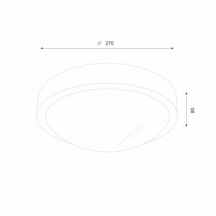Brilagi - LED Ceiling light CARVALHO SLIM 1xE27/60W/230V oak walnut d. 27 cm