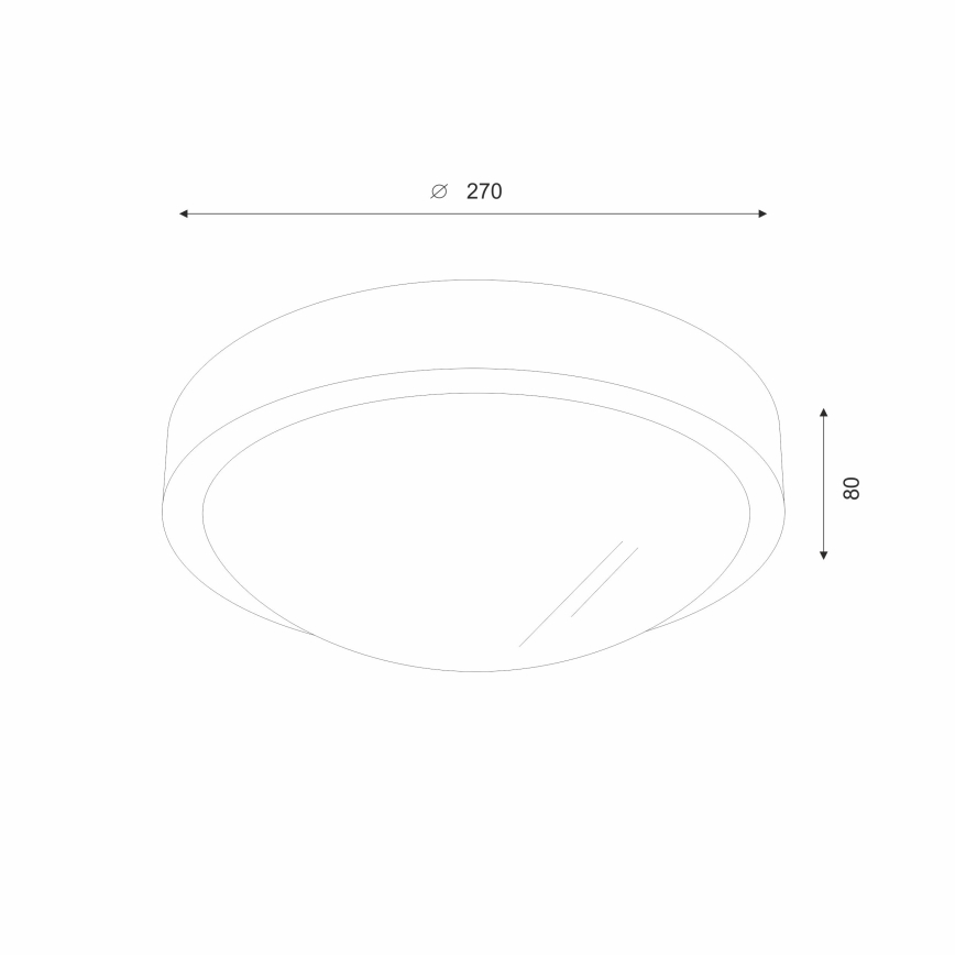 Brilagi - LED Ceiling light CARVALHO SLIM 1xE27/60W/230V oak walnut d. 27 cm