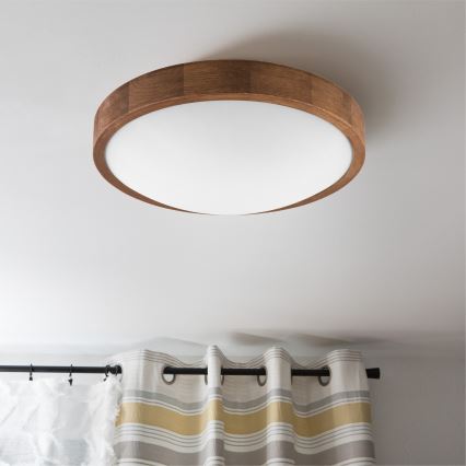 Brilagi - LED Ceiling light CARVALHO SLIM 2xE27/60W/230V oak cherry d. 37 cm
