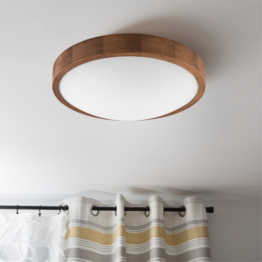 Brilagi - LED Ceiling light CARVALHO SLIM 2xE27/60W/230V oak cherry d. 37 cm