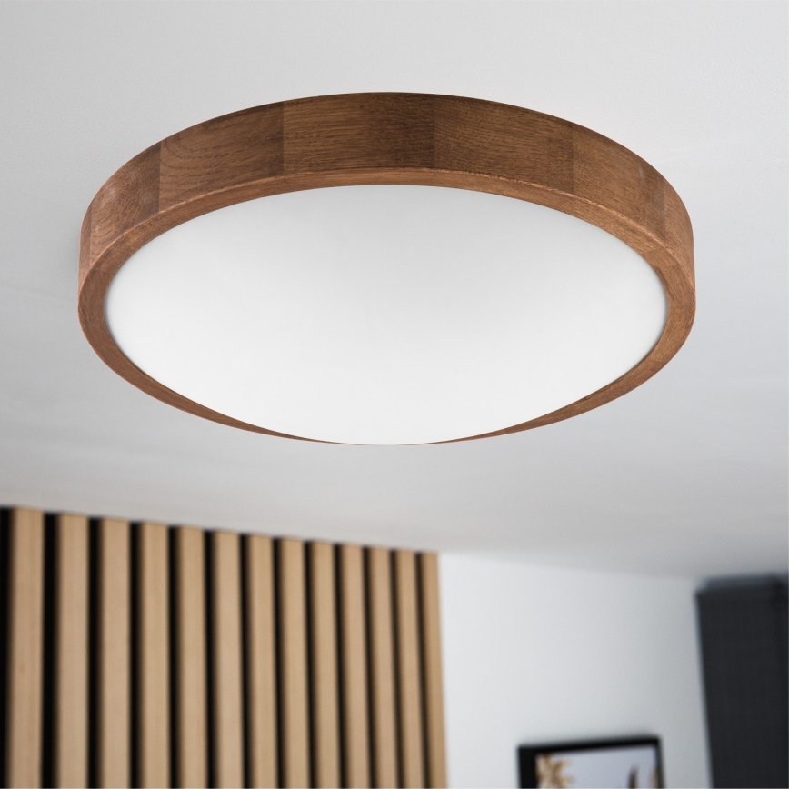Brilagi - LED Ceiling light CARVALHO SLIM 2xE27/60W/230V oak cherry d. 37 cm