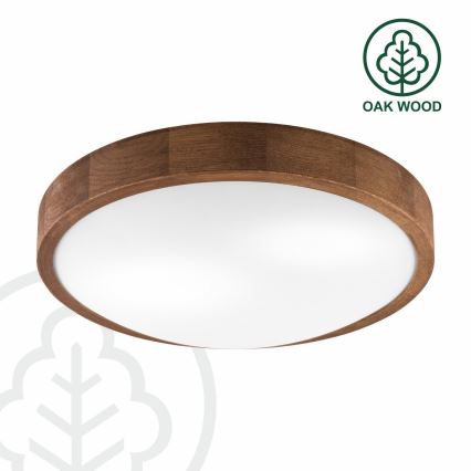 Brilagi - LED Ceiling light CARVALHO SLIM 2xE27/60W/230V oak cherry d. 37 cm