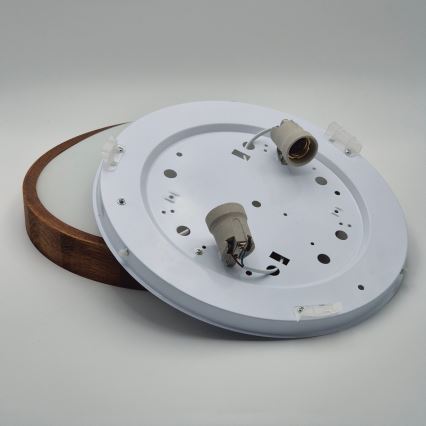 Brilagi - LED Ceiling light CARVALHO SLIM 2xE27/60W/230V oak cherry d. 37 cm