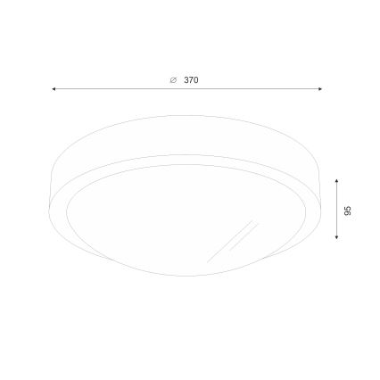 Brilagi - LED Ceiling light CARVALHO SLIM 2xE27/60W/230V oak cherry d. 37 cm