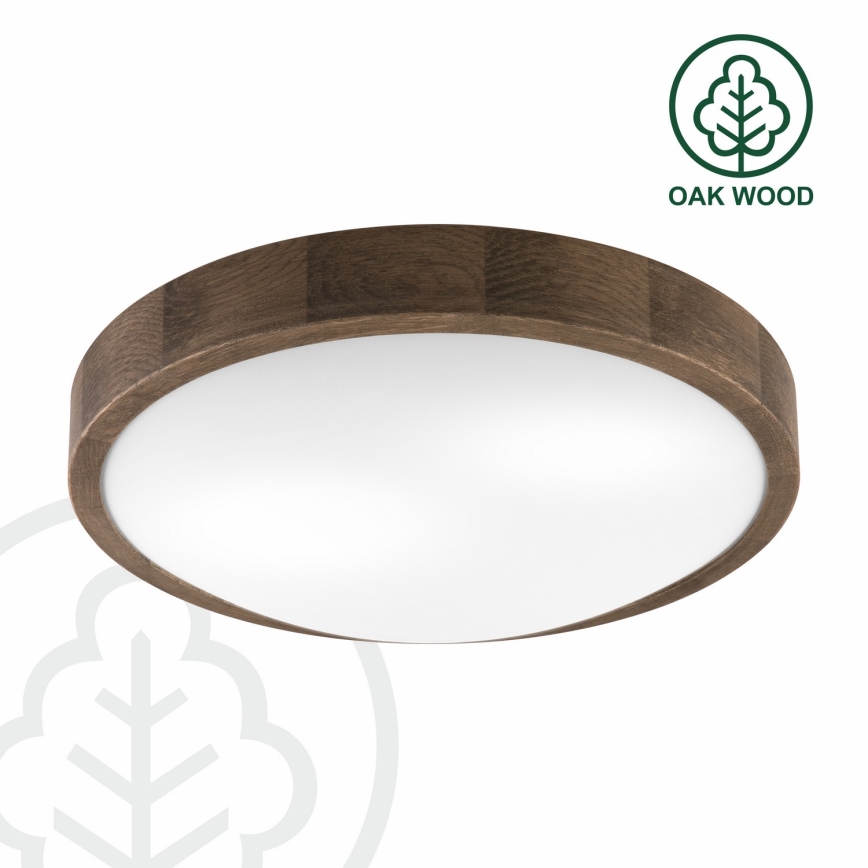 Brilagi - LED Ceiling light CARVALHO SLIM 2xE27/60W/230V oak walnut d. 37 cm