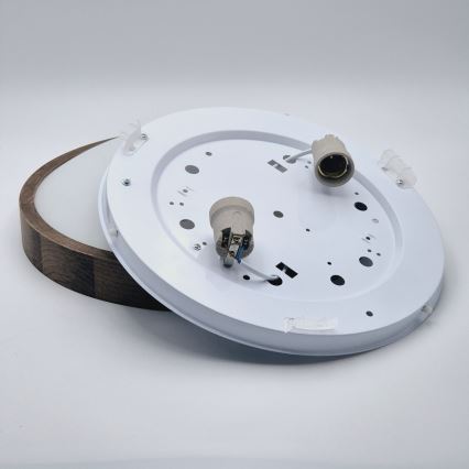 Brilagi - LED Ceiling light CARVALHO SLIM 2xE27/60W/230V oak walnut d. 37 cm