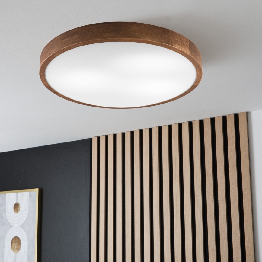Brilagi - LED Ceiling light CARVALHO SLIM 3xE27/60W/230V oak cherry d. 47 cm