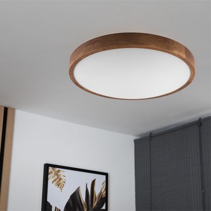 Brilagi - LED Ceiling light CARVALHO SLIM 3xE27/60W/230V oak cherry d. 47 cm