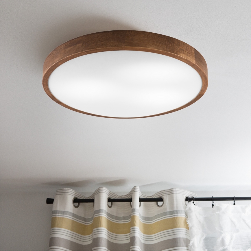 Brilagi - LED Ceiling light CARVALHO SLIM 3xE27/60W/230V oak cherry d. 47 cm