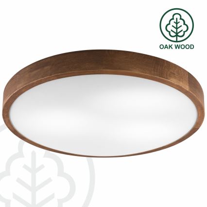 Brilagi - LED Ceiling light CARVALHO SLIM 3xE27/60W/230V oak cherry d. 47 cm
