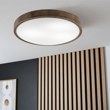 Brilagi - LED Ceiling light CARVALHO SLIM 3xE27/60W/230V oak walnut d. 47 cm