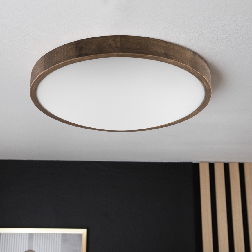 Brilagi - LED Ceiling light CARVALHO SLIM 3xE27/60W/230V oak walnut d. 47 cm
