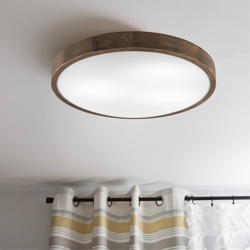 Brilagi - LED Ceiling light CARVALHO SLIM 3xE27/60W/230V oak walnut d. 47 cm