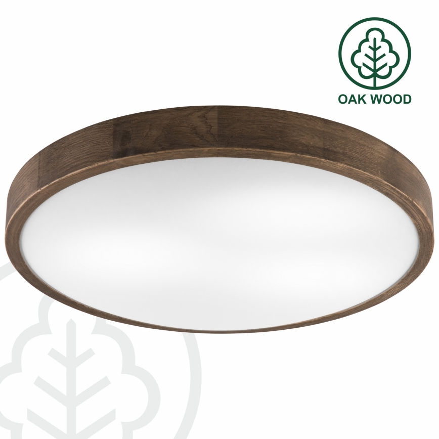 Brilagi - LED Ceiling light CARVALHO SLIM 3xE27/60W/230V oak walnut d. 47 cm