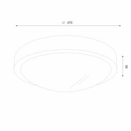 Brilagi - LED Ceiling light CARVALHO SLIM 3xE27/60W/230V oak walnut d. 47 cm