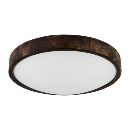 Brilagi - LED Ceiling Light CARVALHO SLIM SMOKEY LED/36W/230V oak dia. 37.5 cm